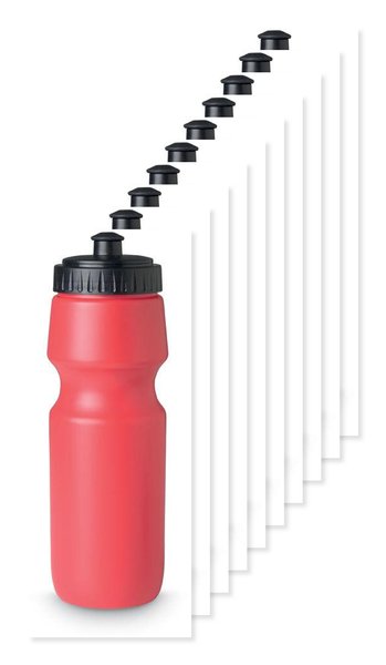 Pack of 10 GiftRetail MO8933 - SPOT SEVEN Eco-Friendly BPA free 700ml Leak-Proof Sport Bottle