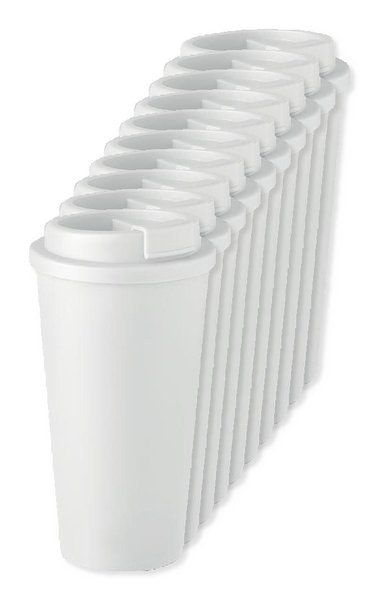Pack de 10 GiftRetail MO6244 - TUESDAY Gobelet double paroi 475 ml