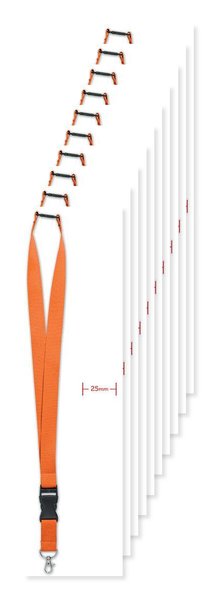 Pack of 10 GiftRetail MO9661 - WIDE LANY Premium 25mm Lanyard with Metal Hook and Safety Breakaway