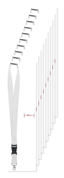 Pack of 100 GiftRetail MO9661 - WIDE LANY Premium 25mm Lanyard with Metal Hook and Safety Breakaway