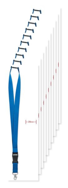 Pack of 100 GiftRetail MO9661 - WIDE LANY Premium 25mm Lanyard with Metal Hook and Safety Breakaway