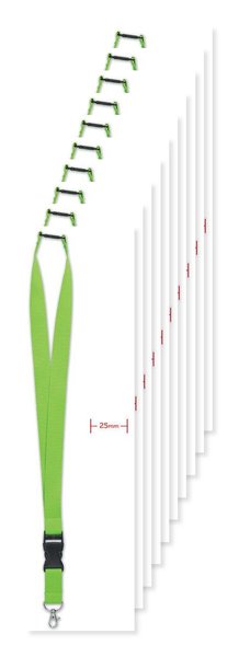 Pack of 100 GiftRetail MO9661 - WIDE LANY Premium 25mm Lanyard with Metal Hook and Safety Breakaway