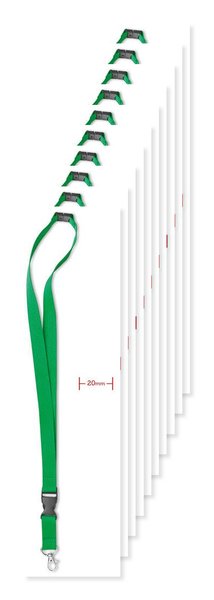 Pack de 10 GiftRetail MO8595 - LANY Tour de cou  20 mm