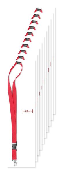 Pack of 100 GiftRetail MO8595 - LANY Premium 20mm Lanyard with Metal Hook and Safety Features