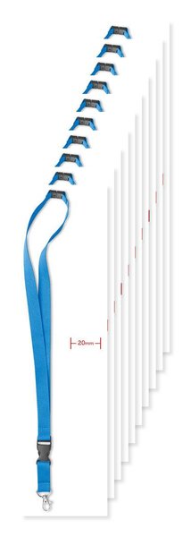 Pack de 100 GiftRetail MO8595 - LANY Tour de cou  20 mm