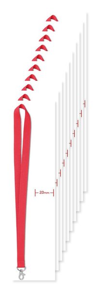 Pack of 10 GiftRetail MO9058 - SIMPLE LANY - Premium 20mm Lanyard with Metal Hook - Sublimation Print