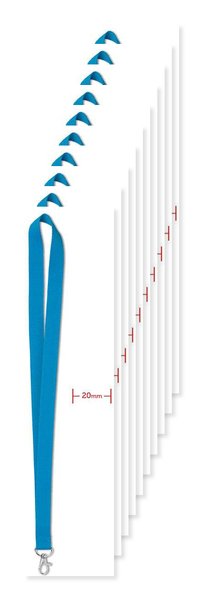 Pack de 10 GiftRetail MO9058 - SIMPLE LANY Tour de cou  20 mm
