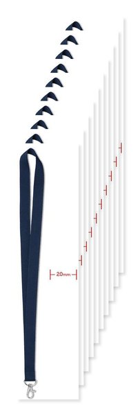 Pack de 10 GiftRetail MO9058 - SIMPLE LANY Tour de cou  20 mm