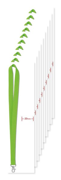 Pack de 100 GiftRetail MO9058 - SIMPLE LANY Tour de cou  20 mm