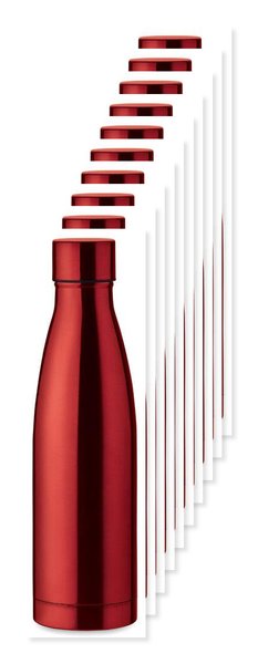 Pack of 10 GiftRetail MO9812 - BELO BOTTLE 500ml Copper Insulated Stainless Steel