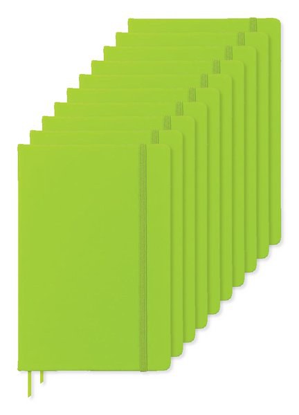 Pack of 10 GiftRetail MO1804 - ARCONOT Premium A5 Notebook with Elastic Closure
