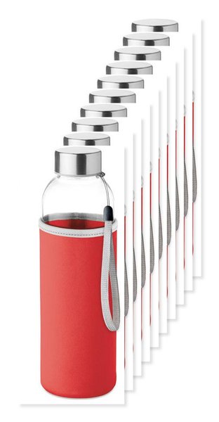Pack de 10 GiftRetail MO9358 - UTAH GLASS Bouteille en verre 500ml