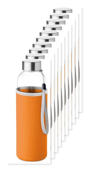 Pack de 10 GiftRetail MO9358 - UTAH GLASS Bouteille en verre 500ml