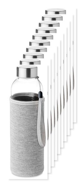 Pack de 100 GiftRetail MO9358 - UTAH GLASS Bouteille en verre 500ml