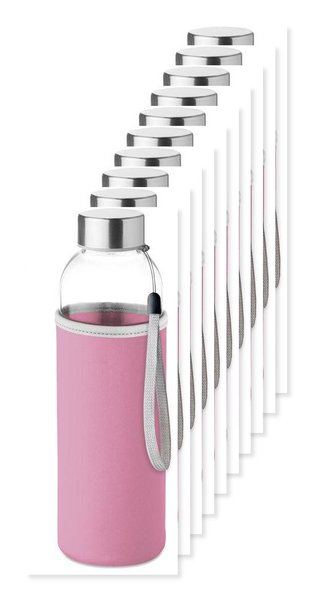 Pack de 100 GiftRetail MO9358 - UTAH GLASS Bouteille en verre 500ml