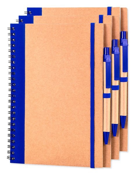 Pack de 30 Goya 30108 - Carnet A5 cartonné à anneaux avec stylo RECIKLA