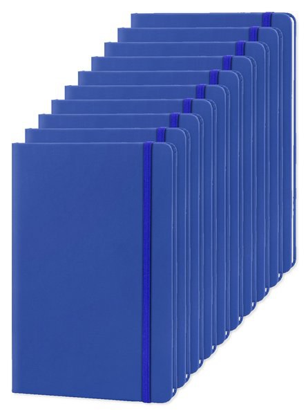 Pack de 10 Goya 30083 - Carnet A5 couverture PU, élastique, 96 pages LUXE