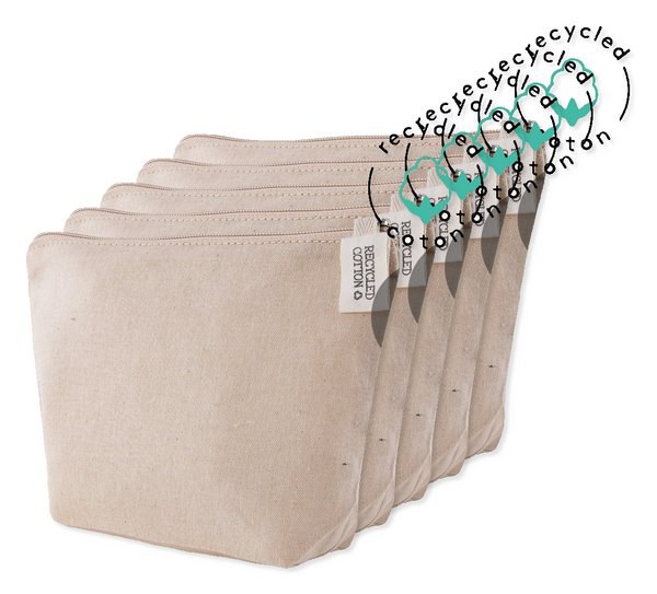 Pack de 5 Goya 50617 - Trousse de toilette en coton recyclé 100% TETIAROA