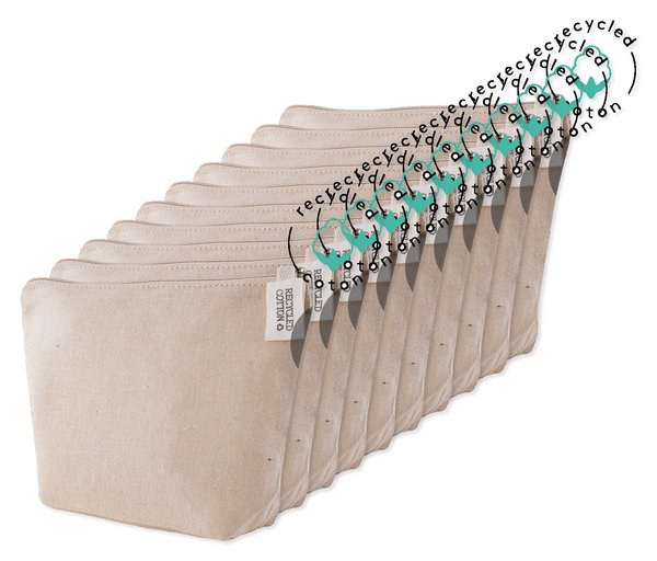 Pack de 10 Goya 50617 - Trousse de toilette en coton recyclé 100% TETIAROA