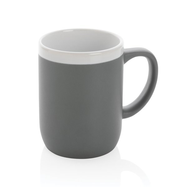 XD Collection P434.09 - Mug en céramique à rebord blanc 300 ml