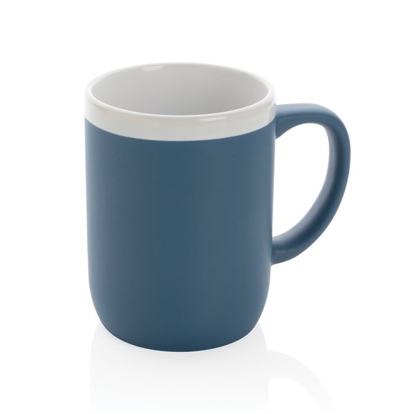 XD Collection P434.09 - Mug en céramique à rebord blanc 300 ml