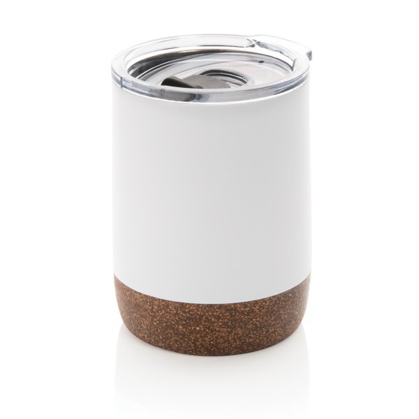 XD Collection P435.05 - Tasse à café sous vide en acier recyclé avec bouchon en liège.