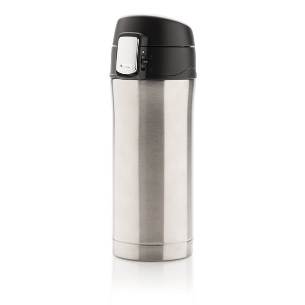 XD Collection P435.06 - Mug isotherme sous vide à verrouillage facile en acier inoxydable recyclé certifié RCS