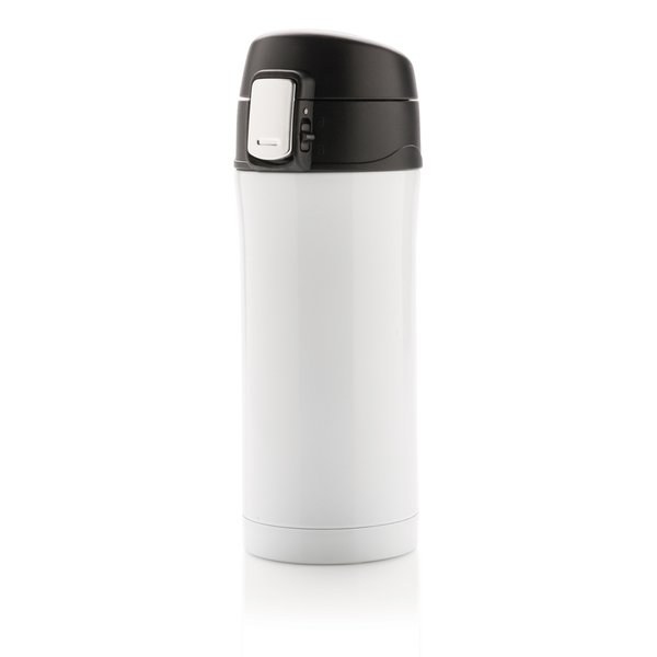 XD Collection P435.06 - Mug isotherme sous vide à verrouillage facile en acier inoxydable recyclé certifié RCS