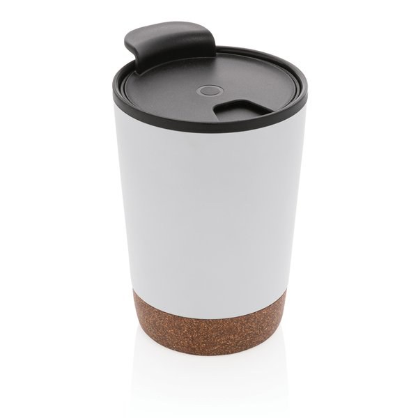 XD Collection P435.07 - Gobelet à café en acier inoxydable recyclé RCS avec liège