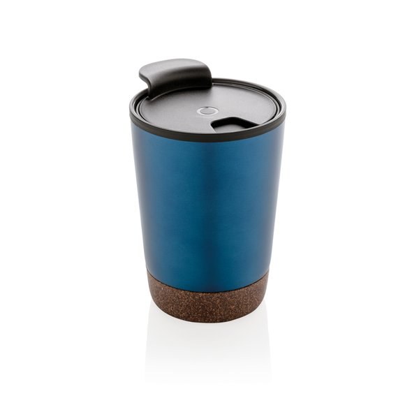 XD Collection P435.07 - Gobelet à café en acier inoxydable recyclé RCS avec liège