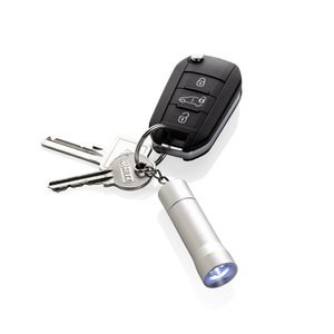 XD Collection P514.04 - Lampe de poche porte-clés en aluminium recyclé Flash RCS