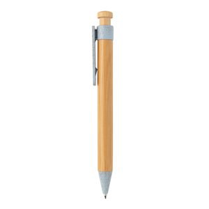 XD Collection P610.54 - Stylo en bambou avec clip en paille de blé