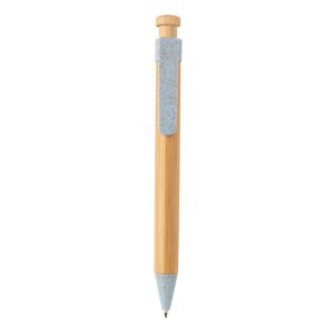 XD Collection P610.54 - Stylo en bambou avec clip en paille de blé