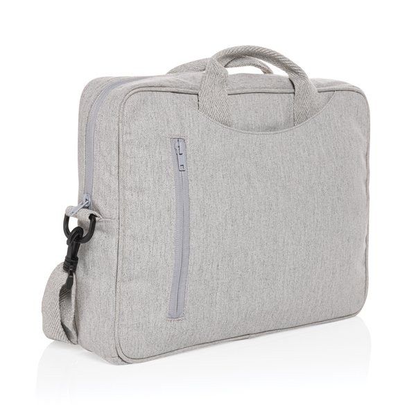 XD Collection P732.11 - Sacoche dordinateur portable en coton recyclé Laluka AWARE™ de 15,4 pouces.