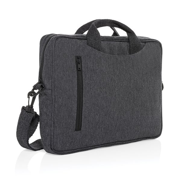 XD Collection P732.11 - Sacoche d'ordinateur portable en coton recyclé Laluka AWARE™ de 15,4 pouces.