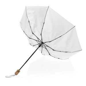 XD Collection P850.61 - Parapluie 21" Impact AWARE™ RPET 190T en bambou à ouverture/fermeture automatiques
