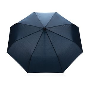 XD Collection P850.61 - Parapluie 21" Impact AWARE™ RPET 190T en bambou à ouverture/fermeture automatiques