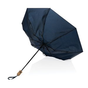 XD Collection P850.61 - Parapluie 21" Impact AWARE™ RPET 190T en bambou à ouverture/fermeture automatiques