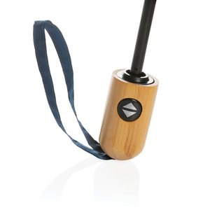 XD Collection P850.61 - Parapluie 21" Impact AWARE™ RPET 190T en bambou à ouverture/fermeture automatiques