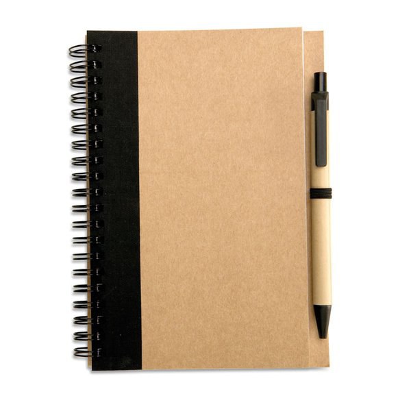 SONORA PLUS Bloc-notes recyclé et stylo - GiftRetail IT3775