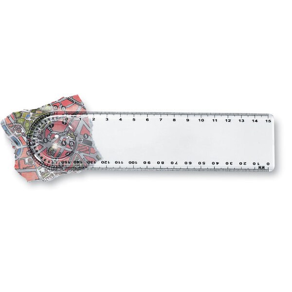 LASTA Règle transparente avec loupe - GiftRetail KC3102
