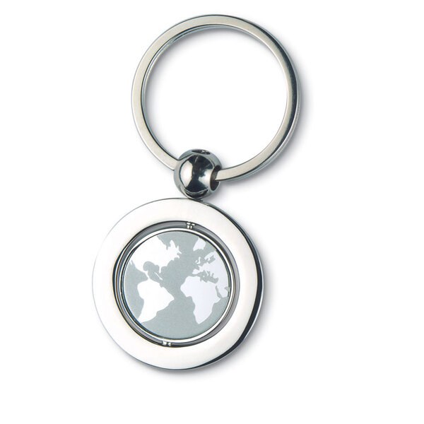 GLOBY Porte-clés Métallique avec Globe Élégant - GiftRetail KC6297