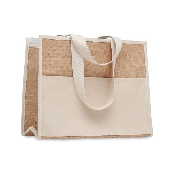 CAMPO DE GELI Sac shopping en toile et jute - GiftRetail MO6160