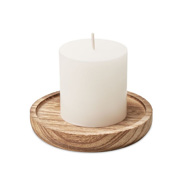 PENTAS Bougeoir rond avec bougie - GiftRetail MO6282