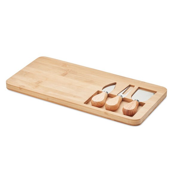 GLENAVY Plateau à fromage en bambou - GiftRetail MO6414