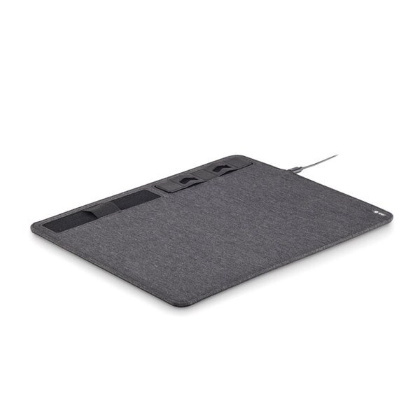 SUPERPAD Tapis de souris RPET chargeur - GiftRetail MO6416