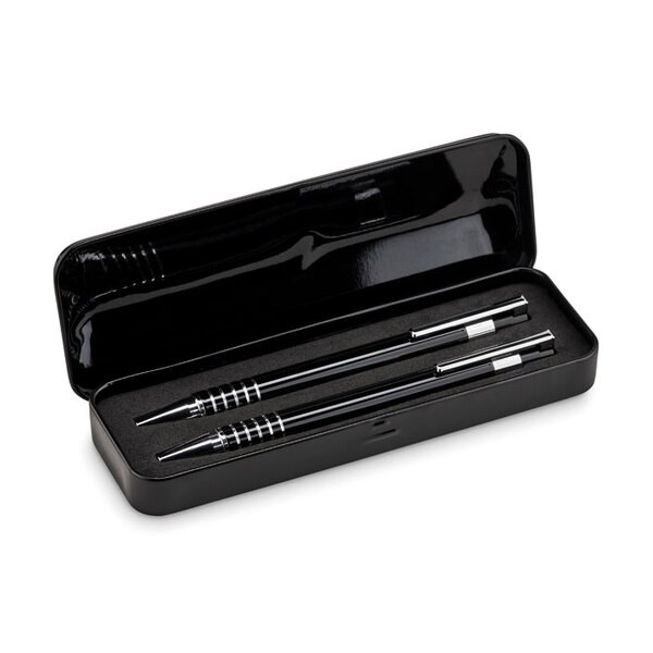 ALUCOLOR Set stylo bille étui métal - GiftRetail MO7323