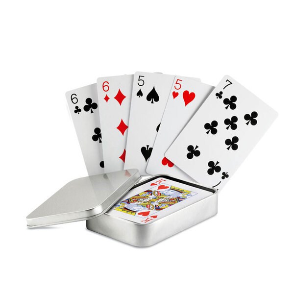 AMIGO Cartes à jouer boîte étain - GiftRetail MO7529