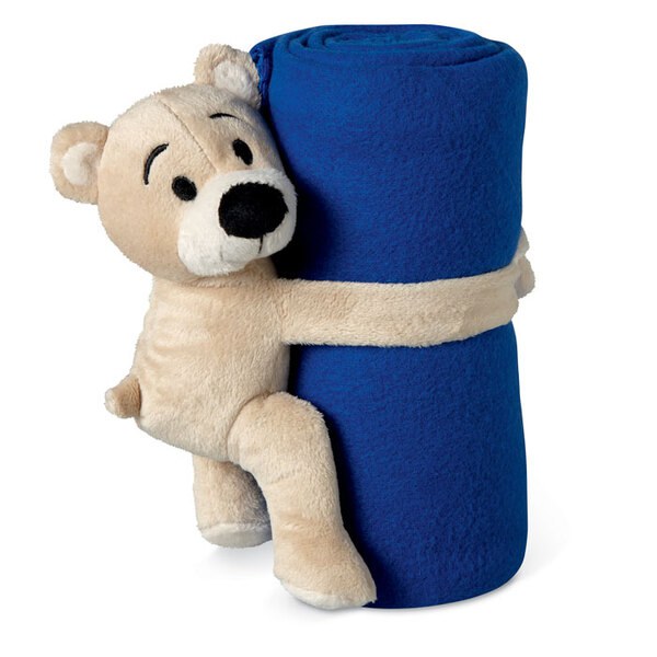 MANTA Cozy Kids Fleece Blanket with Teddy Bear Toy - GiftRetail MO8252