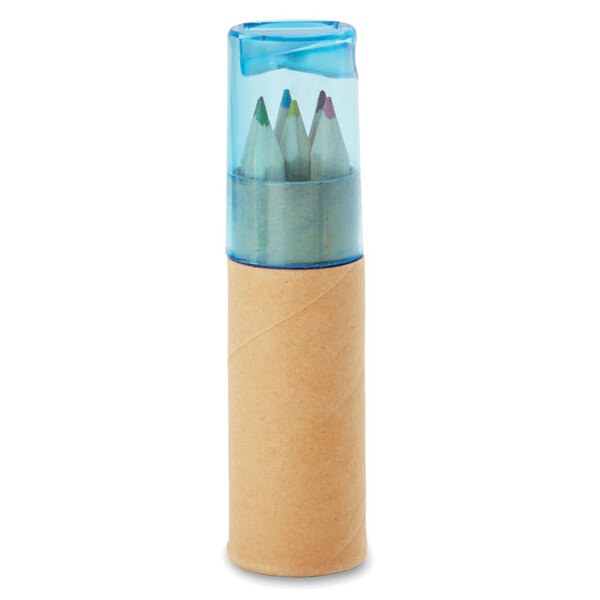 PETIT LAMBUT Tube de 6 crayons de couleur - GiftRetail MO8580